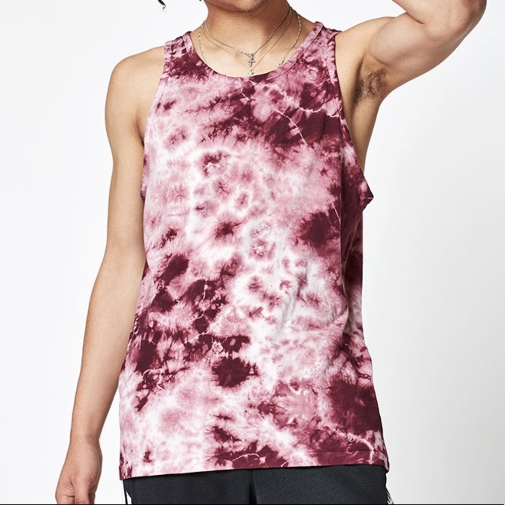 PacSun red tie dye tank top B33